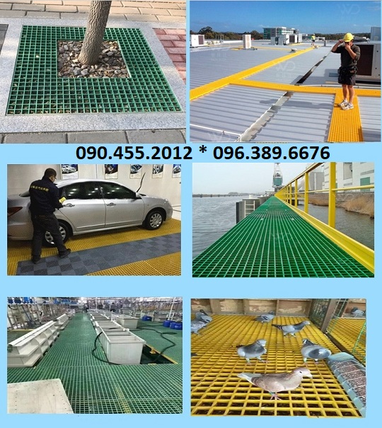 tấm sàn grating frp